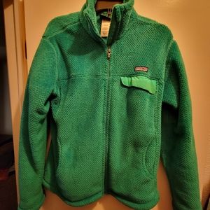 Patagonia teal zip up